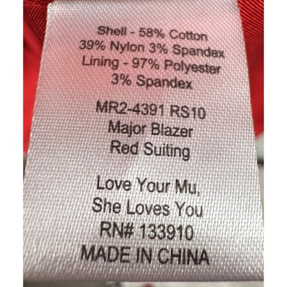 Show Me Your Mumu Women's Red Major Blazer Size XS Valentine's Day Gift! - Picture 9 of 11
